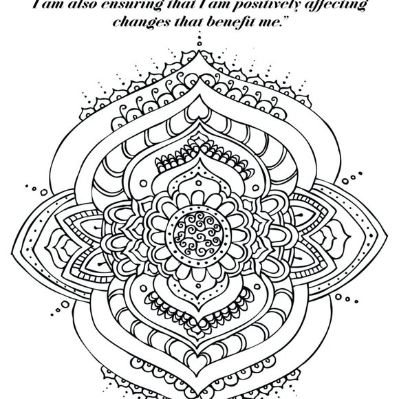 Colorful Positivity: Empower your life & Soothe your soul Coloring Book - Picture 7 of 16
